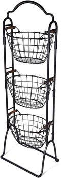 Gourmet Basics Harbor Adjustable Standing 3-Tier Metal Storage Rack