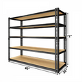 Heavy Duty 5-Tier Metal Shelving Unit Adjustable Garage Shelves Utility Rack